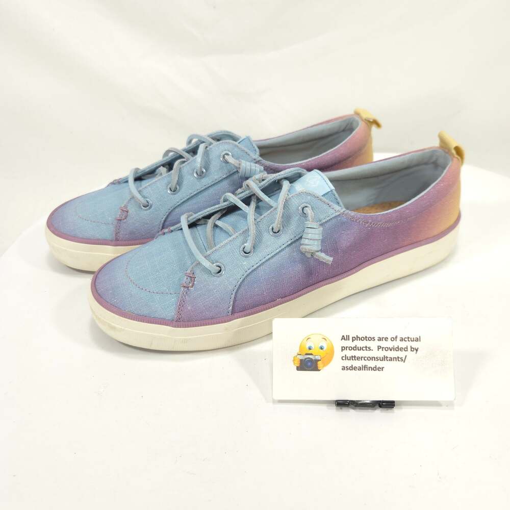 Sperry Crest Vibe Lace Up Casual Shoe Womens Size 9.5 STS88482 Blue Purple